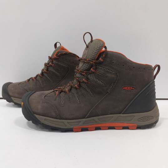 Keen Bryce Men's MID Brown Leather Salmon Hiking Boots Size 10.5 image number 2