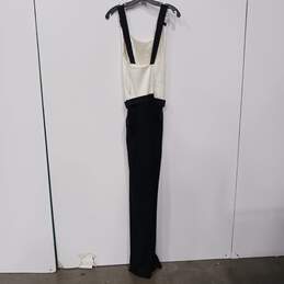 Ted Baker Lydia Monochrome Contrast Cross Back Jumpsuit Women's Size 5 NWT alternative image