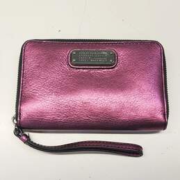 Marc by Marc Jacobs Leather Zip Around Wallet Purple