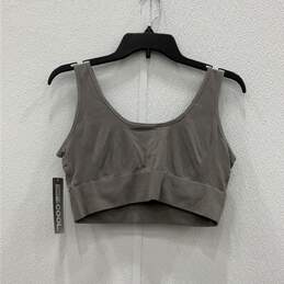 NWT Heat Cool Womens Gray Wide Strap Padded Pullover Sports Bra Size XL alternative image