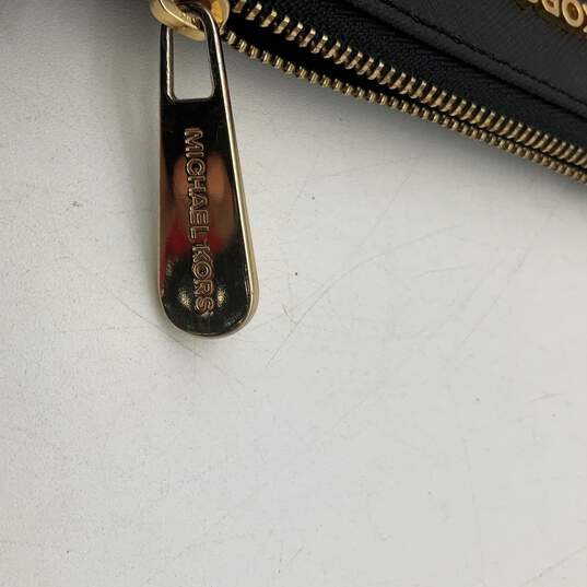 Michael Kors Womens Black Leather Adjustable Strap Crossbody Bag Handbag image number 5