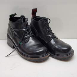 Kickers Black Lace Up Leather Boots Size 10.5