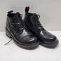 Kickers Black Lace Up Leather Boots Size 10.5 image number 1