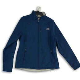 Womens Blue Long Sleeve Mock Neck TNF Apex Full-Zip Jacket Size XL