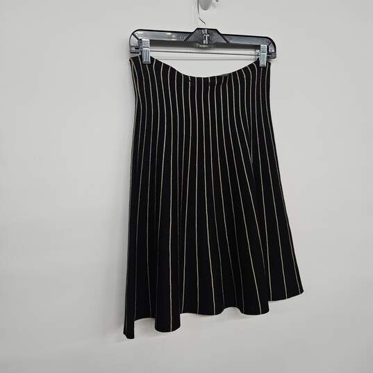 Black Striped Flare Skirt image number 2