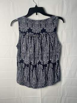 Lucky Brand Womens Blue Paisley  Sleeveless Shirt Size XS/TP alternative image