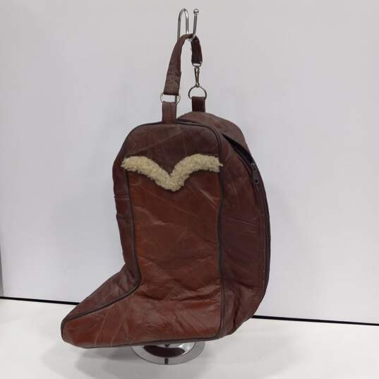 Brown Leather Boot Bag image number 2