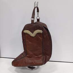 Brown Leather Boot Bag alternative image