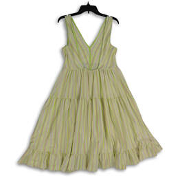 Womens Multicolor Striped Sleeveless V-Neck Deep Back Maxi Dress Size MP alternative image