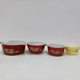 4pc Bundle of PYREX Casserole Dishes & Mixing Bowl