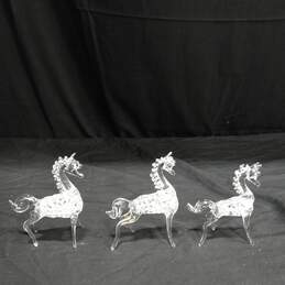 3 Crystal Horse Figurines alternative image