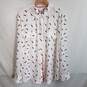 Chicos Lipstick Novelty Print Button Down Shirt Sz 3 NWT image number 1