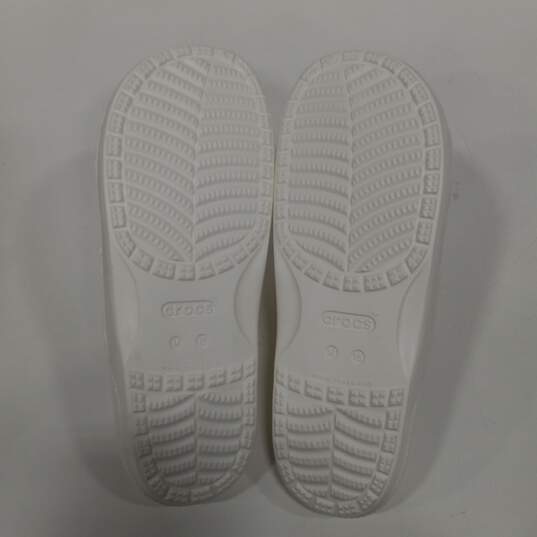 Crocs White Slide Sandals Men's Size 15 image number 5
