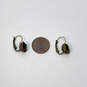 Designer Liz Palacios Gold-Tone Purple Rectangular Crystal Hoop Earrings image number 1