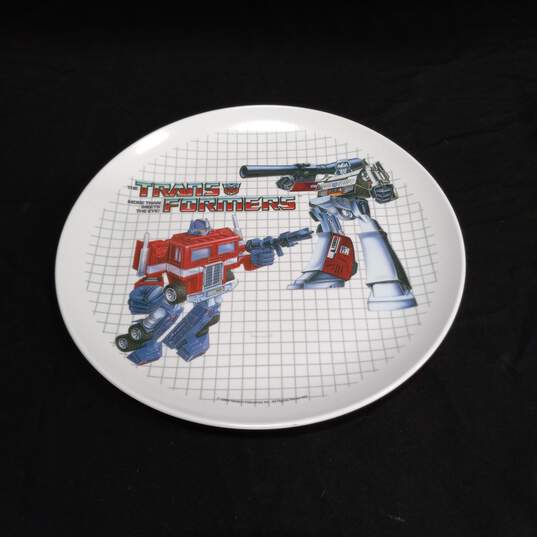 Vintage 1984 Hasbro Transformers Plastic Plate image number 1
