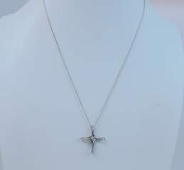 Tiffany & Co Elsa Peretti 925 Sterling Silver Infinity Cross Pendant Necklace 3.3g alternative image