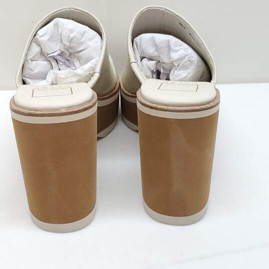 Dolce Vita Clear Emery Ivory Leather Platform Slide Sandles Size 9 image number 4