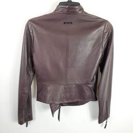 Armani Exchange Women Brown Leather Jacket XS alternative image