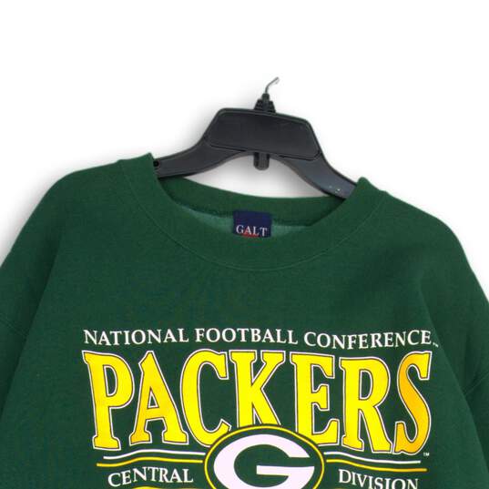Galt Sand Mens Yellow Green Bay Packers Crew Neck Pullover Sweatshirt Size Large image number 3