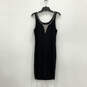 Womens Black Beaded And Sequins Round Neck Sleeveless Bodycon Dress Size 18 image number 1