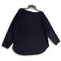 NWT Womens Black Knitted Long Sleeve Round Neck Pullover Sweater Size 1X image number 2