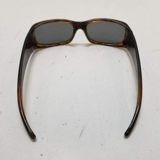 Calvin Klein Brown Tortoise Shell Rectangular Sunglasses image number 7
