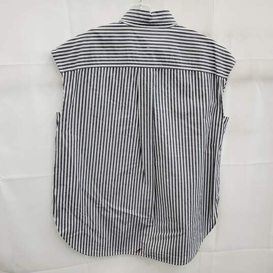 Banana Republic Women's Striped Sleeveless Button Up Shirt Size M image number 2