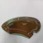 Frankoma Free Form Green & Brown Pottery Platter # 4P image number 3
