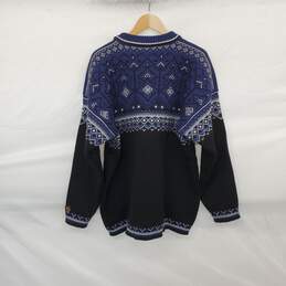 Dale Of Norway Vintage Blue & Black Wool Sweater MN Size XL alternative image