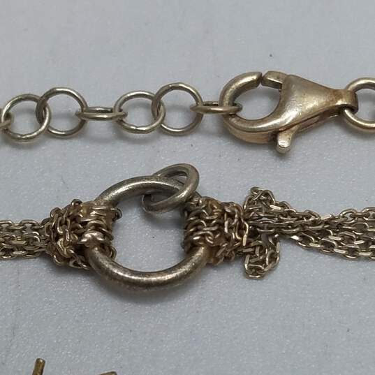 Dyadema Sterling Silver Crystal 6.5in Triple Strand Bracelet/Sz 6.5 Ring/Earring Bundle 5pcs 14.2g image number 7