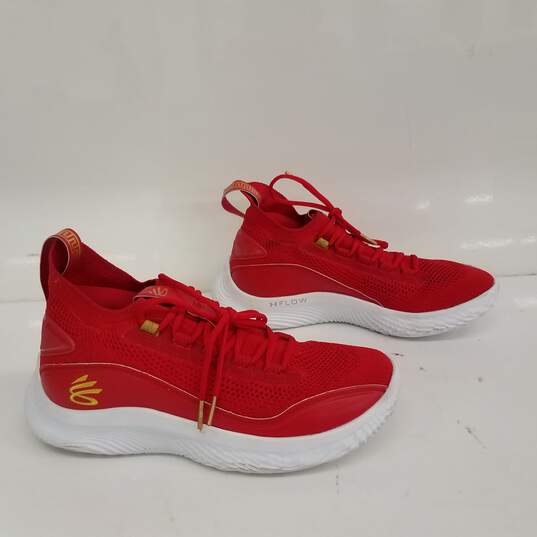 Under Armour Curry 8 Shoes Red Size 9 image number 2
