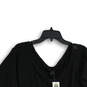 NWT Womens Black Boat Neck Long Sleeve Pullover Blouse Top Size 1/1X/14-16 image number 3