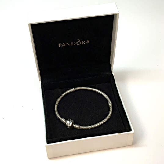 Designer Pandora S925  ALE Sterling Silver Snake Chain Bracelet w/ Box image number 5