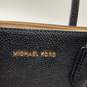 Michael Kors Womens Black Leather Inner Pocket Double Top Handle Handbag Purse image number 5