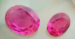 Loose Oval Cut Lab Created Ruby Gemstones 3.7g alternative image