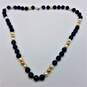 14K Gold Onyx FW Pearl Beaded Necklace 60.7g DAMAGED image number 4