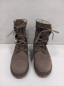 Timberland Women's A4019 Taupe Lace Up Boots Size 7.5