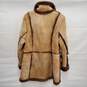 NWT Mintage Vintage WM's Brown Leather Sheepskin Suede Fur Collar Jacket Size 16 image number 2