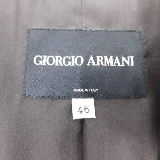 Giorgio Armani Brown Houndstooth Pattern Men's Blazer Size 46 with COA image number 6