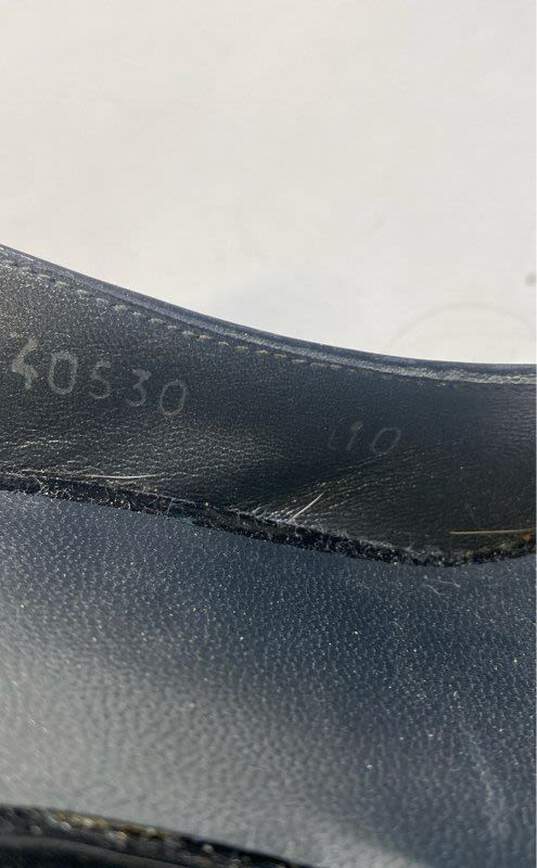 Stuart Weitzman Patent Leather Slingback Wedge Heels Black 10 image number 7