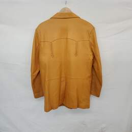Street Leathers Vintage Butterscotch Yellow Leather Lined Jacket WM Size M alternative image
