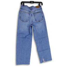 Womens Blue Denim Medium Wash 5 Pocket Design Straight Leg Jeans Size 26 alternative image