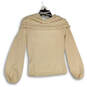 NWT Womens Cream Knitted Long Sleeve Pullover Sweater Size Small image number 2