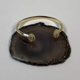 Designer Kendra Scott Gold-Tone Rhinestone Kapri Cuff Bracelet