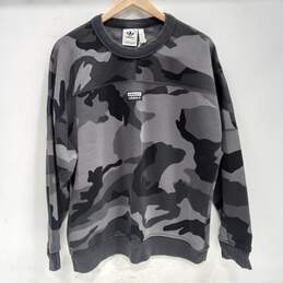 Adidas Men's Gray Camo Sweater Size L