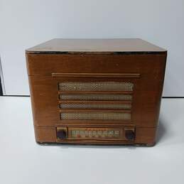 Vintage Admiral Record Player In Wooden Case