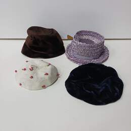 Bundle of 4 Assorted Vintage Hats (Different Styles, Different Sizes, Different Colors) alternative image