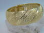 14k Yellow Gold Textured Omega Chain Bracelet 33g image number 2