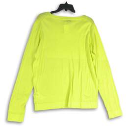 NWT J. Crew Womens Neon Yellow Round Neck Long Sleeve Pullover Sweater Size XL alternative image