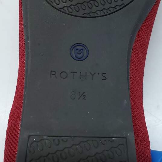Rothy's Classic Red Round Toe Ballet Flats Size 8.5 image number 6